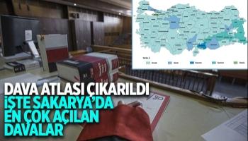 Sakarya'da en çok açılan davalar belli oldu