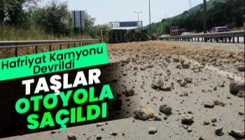 Otoyol taş ocağına döndü