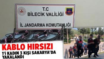 Kablo hırsızları Sakarya'da yakalandı