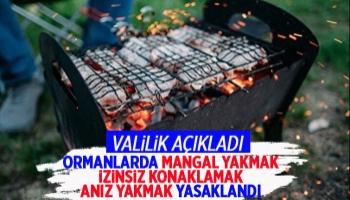 Ormanlık alanlarda mangal yasaklandı