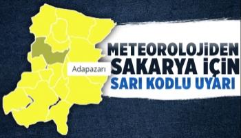 Sakarya için sarı kodlu uyarı; Kuvvetli yağış bekleniyor