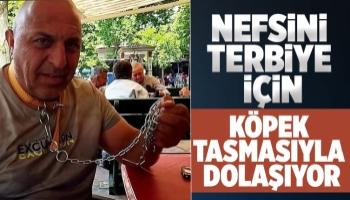 Köpek tasması ile dolaşan adamı görenler şoke oldu