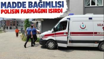 Madde bağımlısı polisi ısırdı