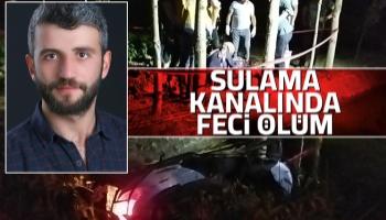 Sulama kanalına uçan motosikletli öldü