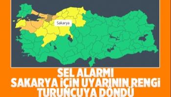 Sakarya için yağış uyarısının rengi turuncuya döndü