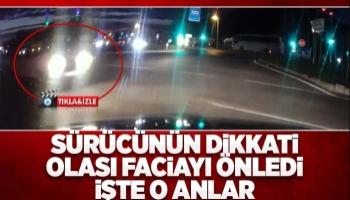 Kırmızıda geçip kazaya böyle davetiye çıkardı