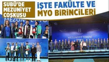 SUBÜ'de fakülte ve MYO birincileri belli oldu