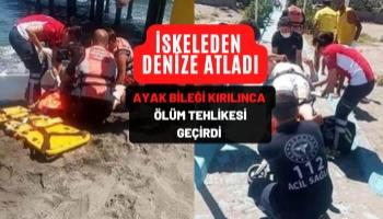 Derin sandığı iskeleden atlayınca olanlar oldu