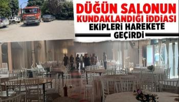 Düğün salonunu kundaklandığı iddiası