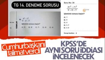 Erdoğan'dan 2022 KPSS sorularıyla ilgili inceleme talimatı