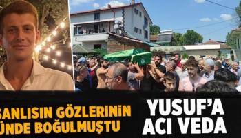 Nişanlısının gözleri önünde boğulan gence son görev