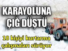 Rize - Erzurum Karayolunda Çığ Faciası