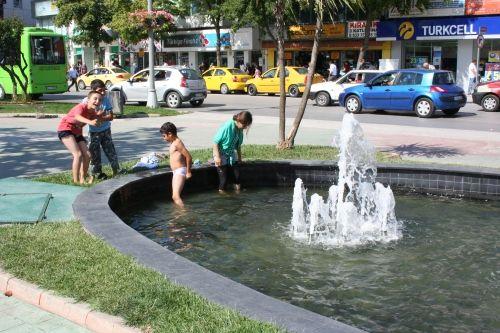 Ölüm tehlikesine rağmen süs havuzuna giriyorlar