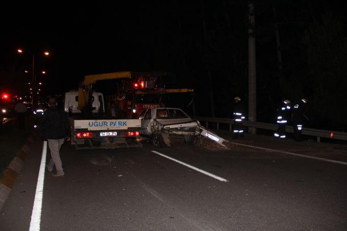 Duble yoldaki yarış zincirleme kazaya neden oldu