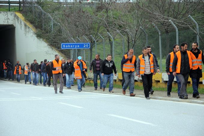 Taşeron işçileri eylem yaptı