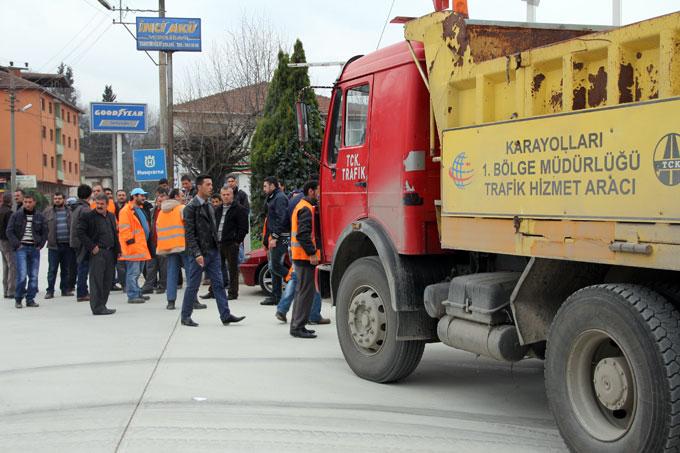 Taşeron işçileri eylem yaptı