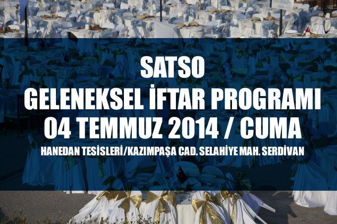 SATSO, geneleksel iftar programlarına devam ediyor