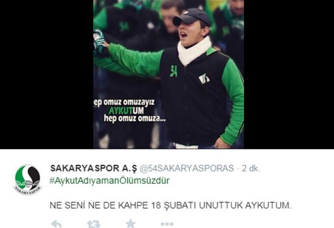 Sakaryaspor Aykut Adıyamanı unutmadı