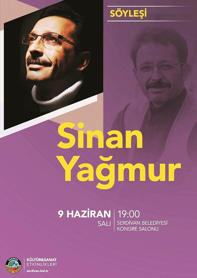 Yazar Sinan Yağmur Serdivan'a geliyor