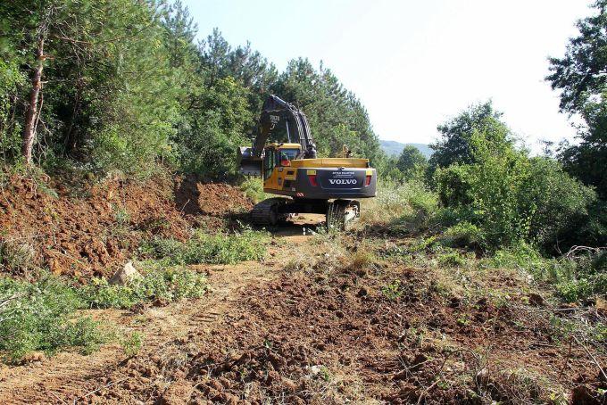 Aksartepe yolunda çalışmalar başladı