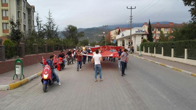 Saldırı Akyazı ilçesinde de protesto edildi