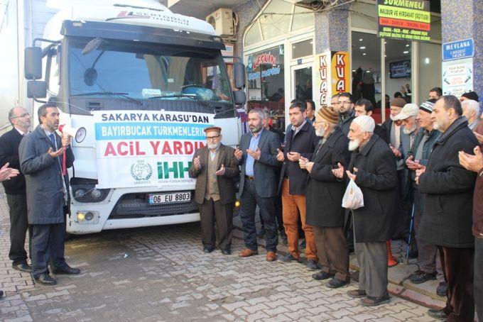 91. insani yardım TIR'ı Suriye'ye doğru yola çıktı