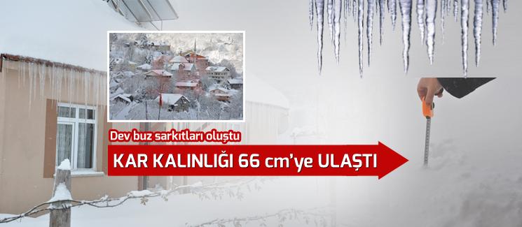 Kar kalınlığı 66cm'ye ulaştı