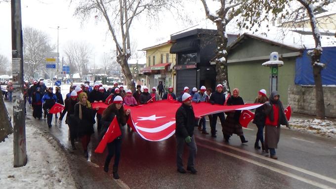 Sakarya Sarıkamış şehitleri için yürüdü