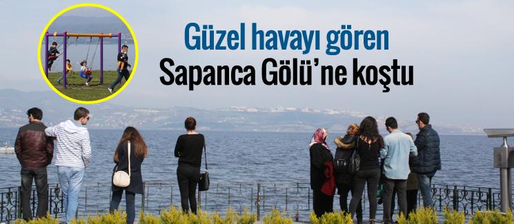 Güzel havayı gören Sapanca Gölü'ne koştu