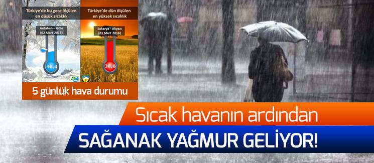 Sağanak yağışlar geliyor...