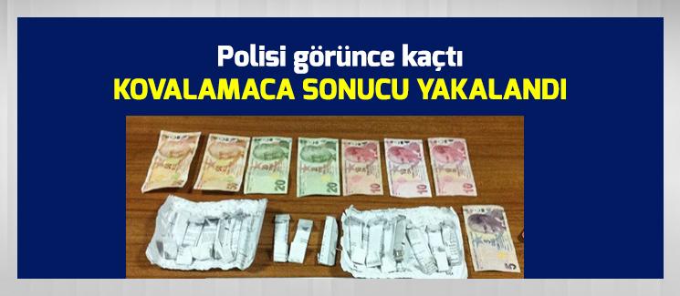 Uyuşturucu taciri kovalama sonucunda yakalandı