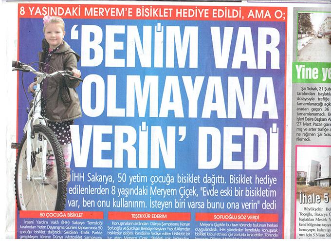 "Benim var, olmayana verin"