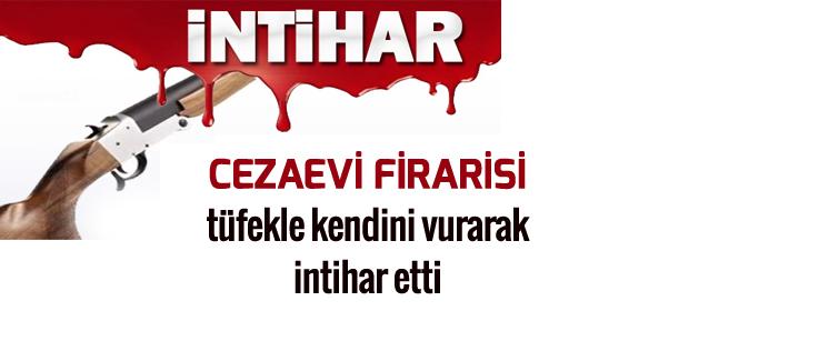 Cezaevi firarisi, tüfekle kendini vurarak intihar etti