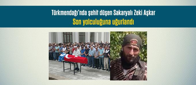 Türkmendağında şehit düşen Zeki Askar uğurlandı