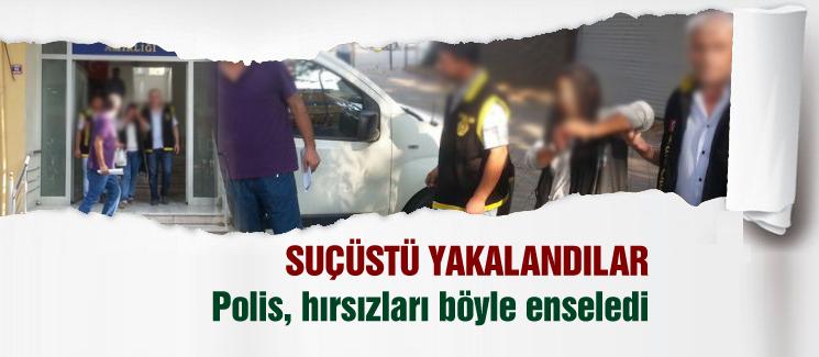 Polis, o hırsızları böyle enseledi