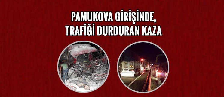 Trafiği durduran kaza!