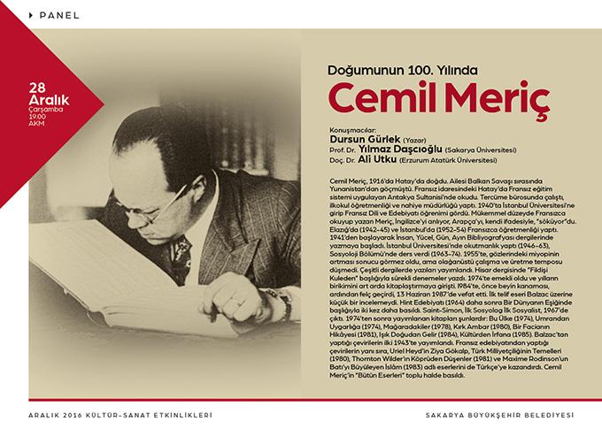 Cemil Meriç bu panelde anılacak 