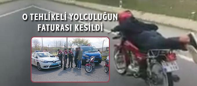 Trafiği tehlikeye düşüren motosikletli gençlere ceza