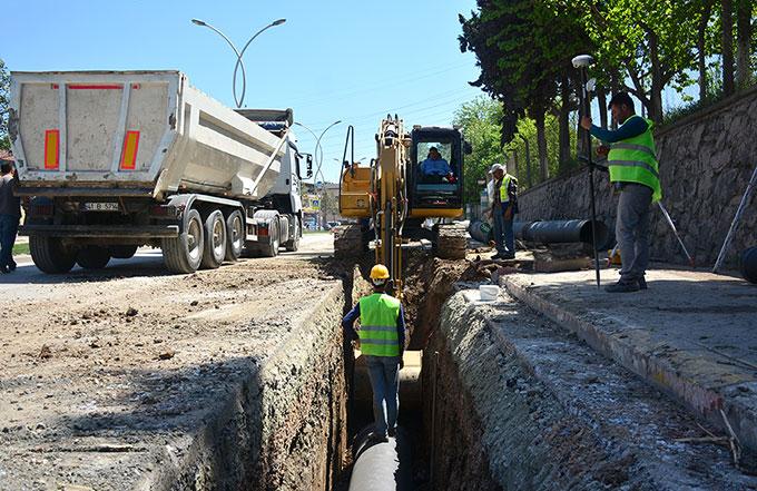 Orhangazi Caddesinde çalışmalar tamamlandı