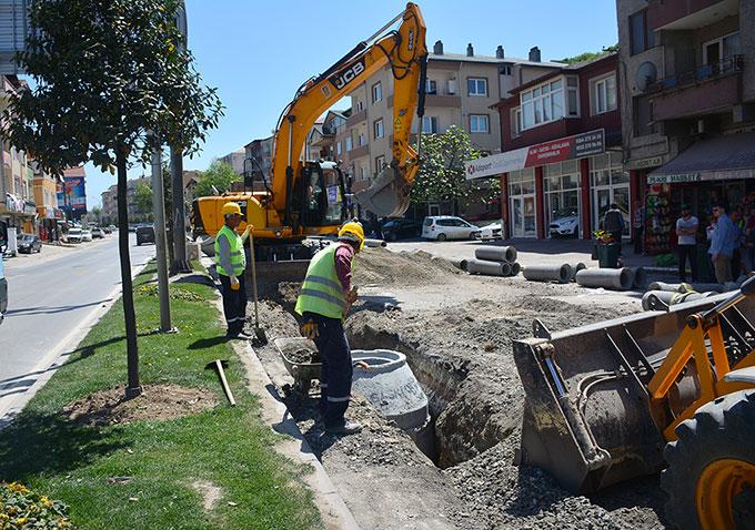 Orhangazi Caddesinde çalışmalar tamamlandı