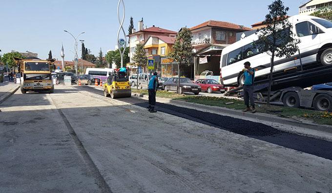 Orhangazi Caddesinde çalışmalar tamamlandı