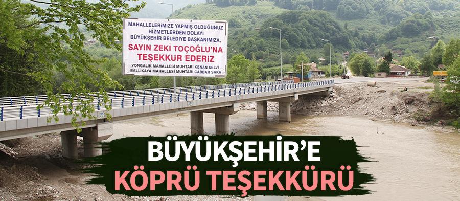 Büyükşehire köprü teşekkürü