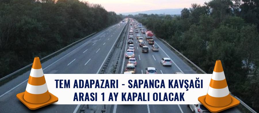 Adapazarı - Sapanca Kavşağı arasında çalışma 