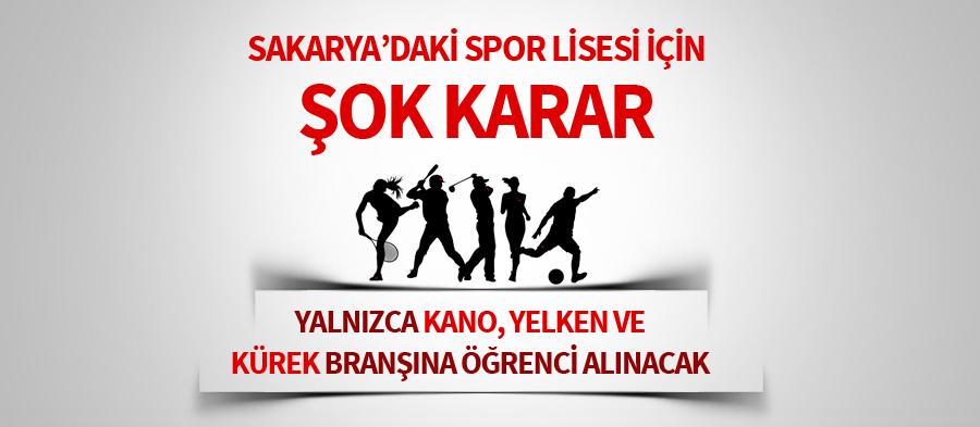 Sakarya'da açılan Spor Lisesi için şok karar