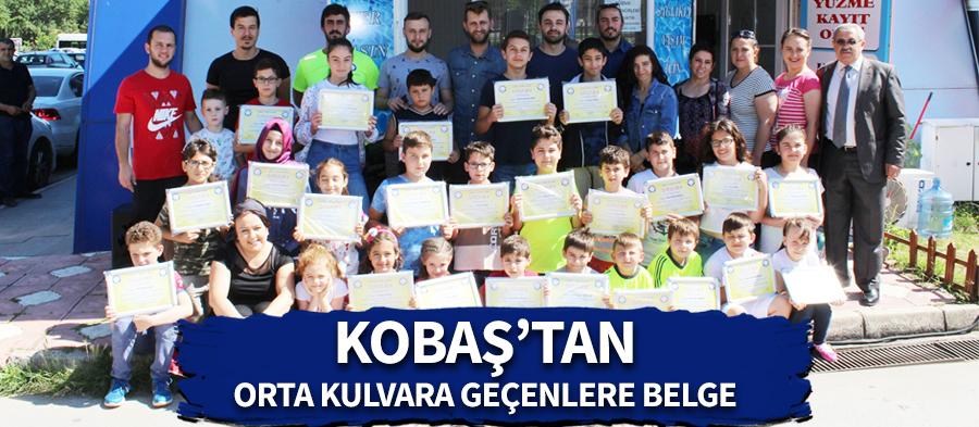 Kobaş'tan orta kulvara geçenlere belge