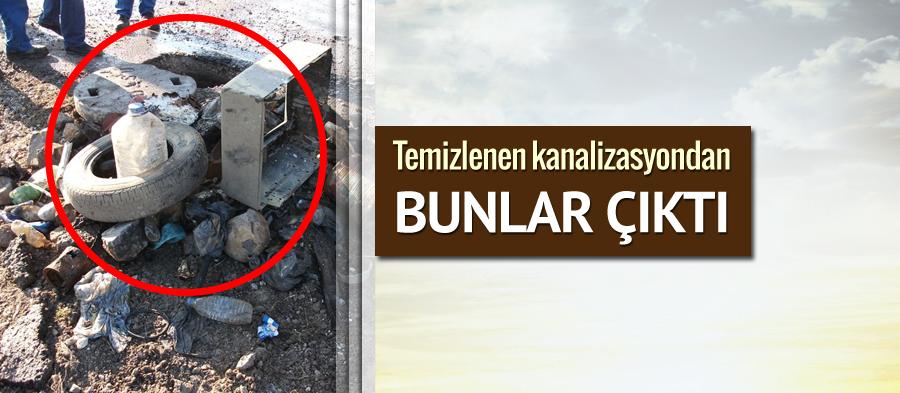 Temizlenen kanalizasyondan bunlar çıktı