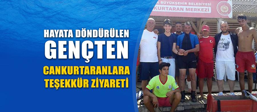 Hayata döndürülen gençten cankurtaranlara ziyaret