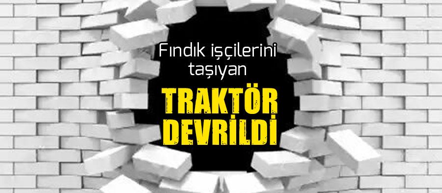 Traktör devrildi 9 yaralı