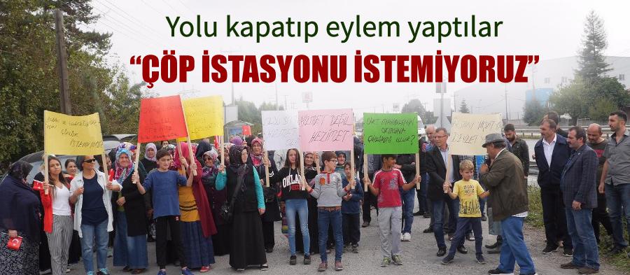 Yolu kapatıp eylem yaptılar