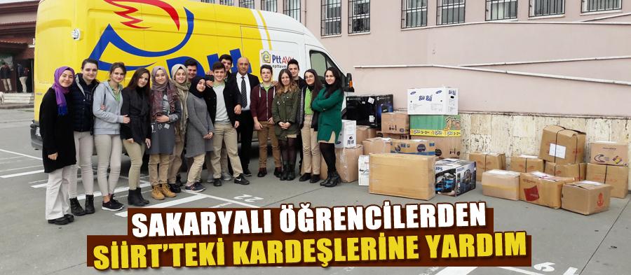 Sakaryalı öğrencilerden Siirt'teki kardeşlerine yardım